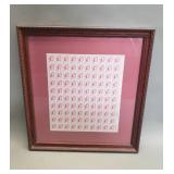 Framed 10ï¿½ Red Cloud postage stamps