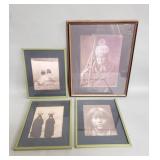 Four vintage Edward S. Curtis Native American