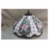 Vintage Tiffany style stained glass pendant lamp