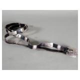 Silver leather and copper belt
