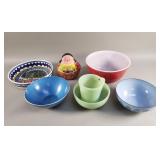 Bowls, aluminum, porcelain, etc