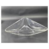 Val St. Lambert crystal triangle form bowl