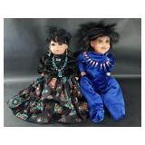 Pair of Native American style dolls