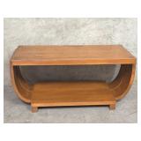 Brown Saltman style Art Deco geometric mahogany