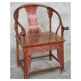 19th century Chinese hand carved walnut and pine