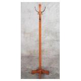 Vintage walnut coat rack