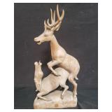 Carved wood animal figures
