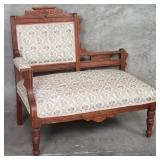 Victorian Eastlake walnut arm ladies lounge