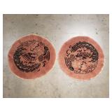 Pair of vintage Chinese Peking style rugs