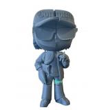 Very large 3-D printed plastic figurine