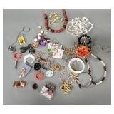 Costume jewelry necklaces, brooches