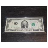 1976 uncirculated $2 bill; star note