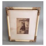 Vintage print in antique frame