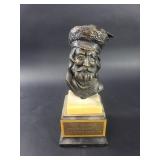 Bronze bust sculpture "The Trapper" by David