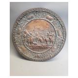 Vintage cast iron wall plaque