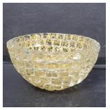 Mid century Murano style art glass bowl infused
