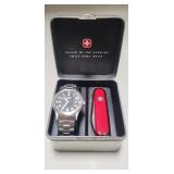 Wenger Swiss military watch set with pocket