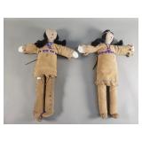 Pair of vintage Native American dolls