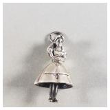 Sterling silver Alice from Alice in Wonderland
