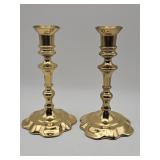 Pair of vintage Baldwin Historic Deerfield brass