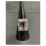 Sterling silver and ametrine ring