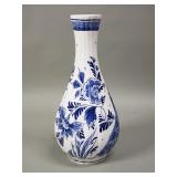 Vintage Delft blue and white pottery vase