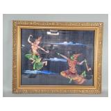 Oil painting on fabric 'Thai Lapidary' (Thailand)