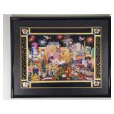 Vintage Roxy 'Las Vegas Lights' lithograph