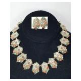 Vintage Coro necklace and earring set