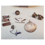 Vintage Sterling silver insignia bars, piano