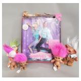 Barbie & Ken Olympic skater and troll dolls