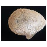 Vintage hand carved mother of pearl shell