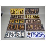 Group of antique/vintage license plates