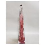 Venini (Murano) "Obelisk with flames" glass