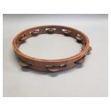 Vintage oak tambourine