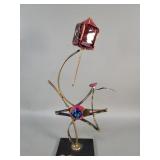 Gary Rosenthal style metal glass and acrylic