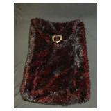 Vintage handmade faux fur backpack
