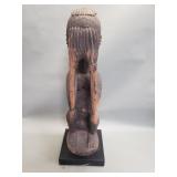 Hand carved wood "Rice God" tribal figure