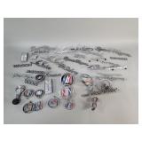 Group of vintage metal car emblems