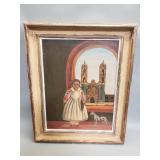 Vintage signed Agapito Labios oil on canvas