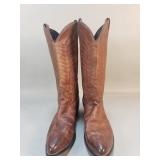 Pair of light brown Diamond J cowboy boots size 9D
