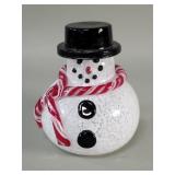 Hand blown glass snowman figure