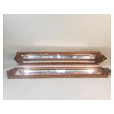 Pair of vintage pier style ornate wall mirrors