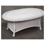 Vintage wicker coffee table
