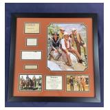 Framed signed Bonanza collage Lorne Green