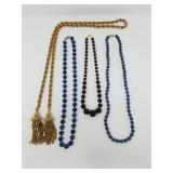 Vintage necklaces & signed Monet gold-tone tassel