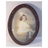 Antique oval photographic print