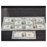 1963 $2 red note & 1976 sequential uncirculated