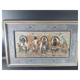 Alfred L. Begaye signed vintage Navajo sand