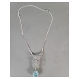 Sterling silver necklace with sterling silver